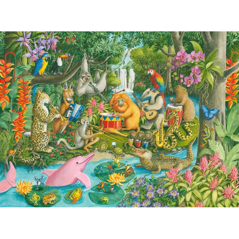 Ravensburger Rainforest River Band 100 Piece Xxl Jigsaw Puzzle For Kids - 13367 - Every Piece Is Unique, Pieces Fit Together Perfectly