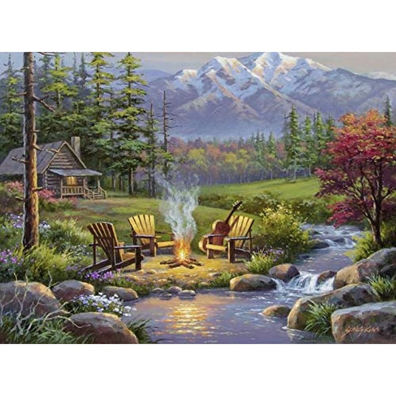 Ravensburger Riverside Livingroom Puzzle - Part Of Great Outdoors Series | Unique 300 Piece Challenge For Adults | Softclick Technology Eco-Friendly Materials