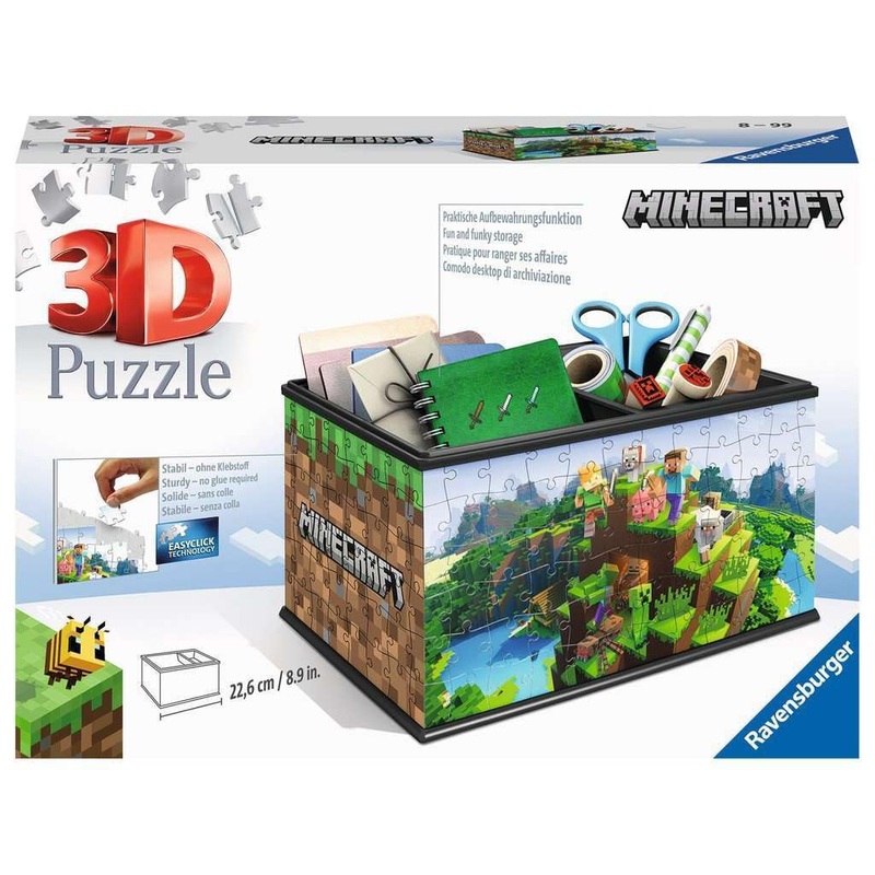 Ravensburger Storage Box Minecraft Jigsaw Puzzle For Kids - Every Piece Is Unique, Pieces Fit Together Perfectly