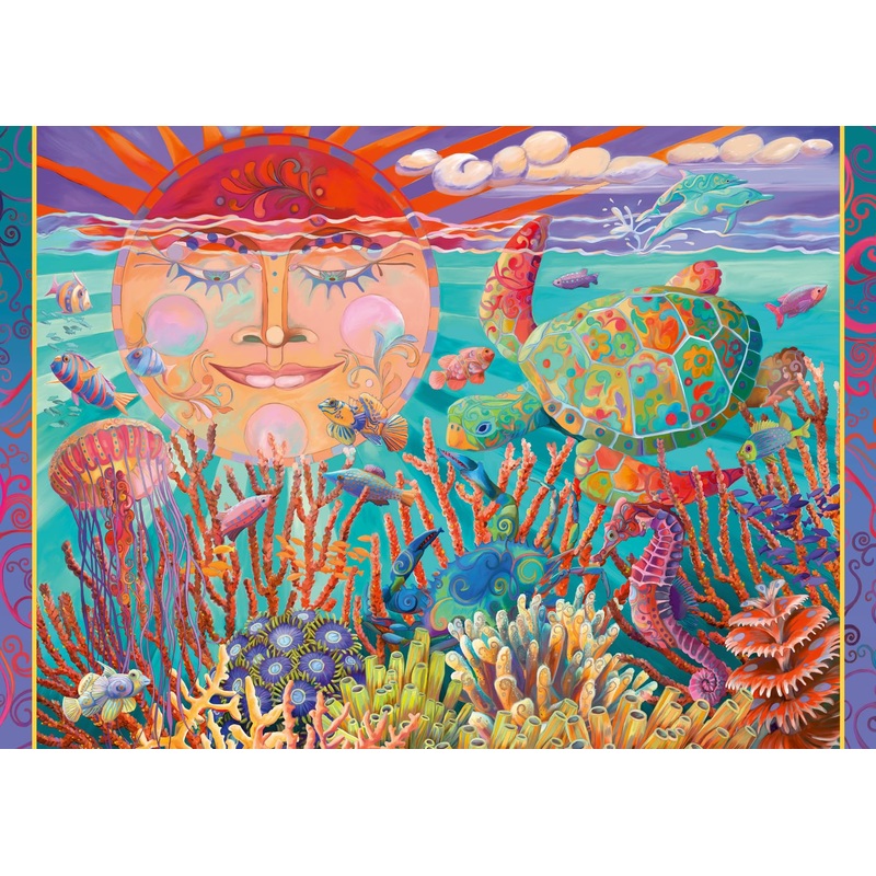 Ravensburger Sun And Sea 500 Piece Large Format Jigsaw Puzzle For Adults - 12001003 - Easy To See & Easy To Hold Large Pieces Fit Together Perfectly