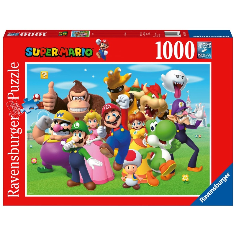 Ravensburger Super Mario Brothers Bros 1000 Piece Jigsaw Puzzle For Adults And Kids Age 12 Years Up, 500, Green