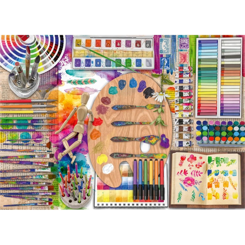Ravensburger The ArtistS Palette 500-Piece Jigsaw Puzzle | Large Format For Easy Handling | Vibrant And Engaging Imagery | Ideal For Kids And Adults | Fsc Certified