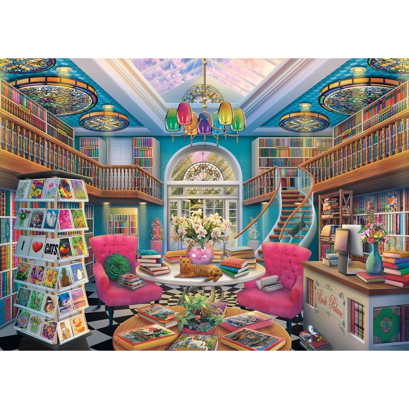 Ravensburger The Book Palace - 1000 Piece Jigsaw Puzzle | Unique And Softclick Technology | Vibrant, Glare-Free Imagery | Fsc-Certified Materials
