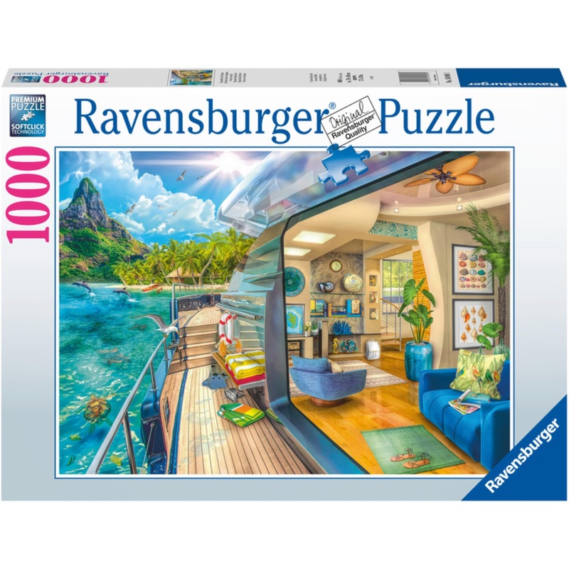 Ravensburger Tropical Island Charter 1000 Piece Jigsaw Puzzle For Adults - 12000413 - Handcrafted Tooling, Made In Germany, Every Piece Fits Together Perfectly