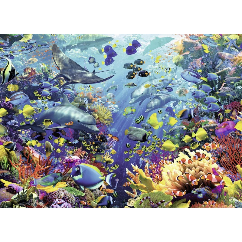 Ravensburger Underwater Paradise Jigsaw Puzzle - 9000 Pieces Blueboard | Precision-Cut Fit | Unique Piece Design | Ideal Gift For Puzzle Enthusiasts
