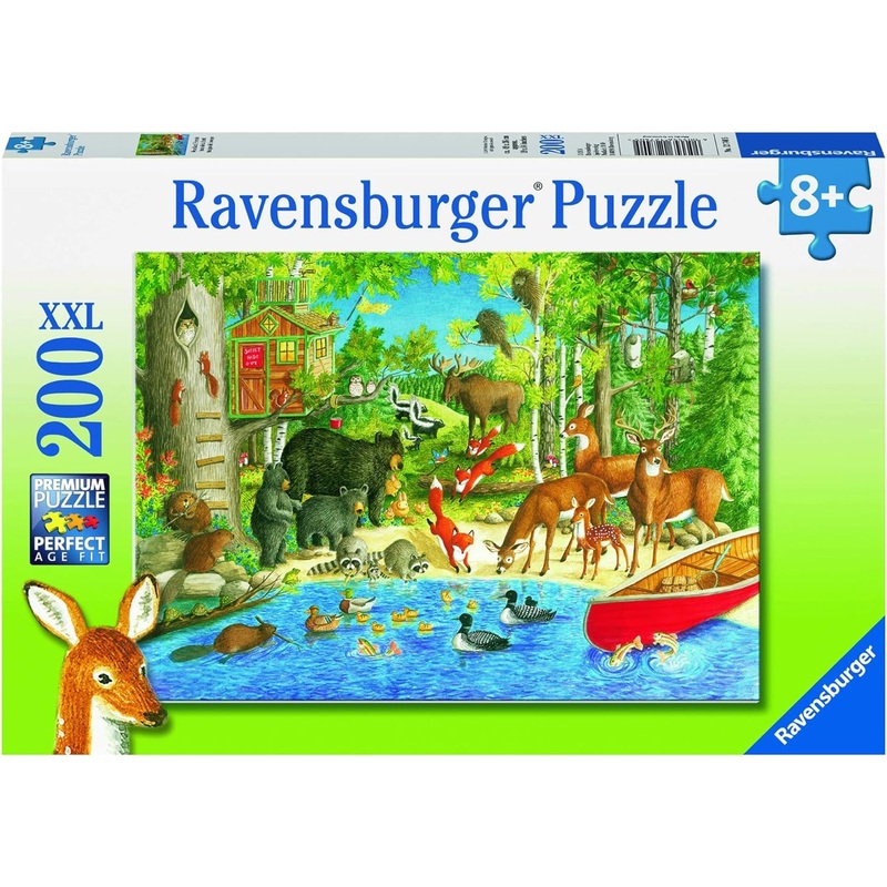 Ravensburger Woodland Friends 200 Piece Jigsaw Puzzle For Kids | Unique Piece Design | Enhances Concentration & Creativity For All Ages