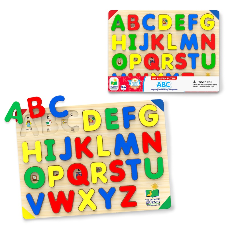 The Learning Journey: Lift & Learn Abc Puzzle - Alphabet Puzzles For Toddlers - Preschool Games & Activities For Children Ages 3-6 Years (26 Pieces)