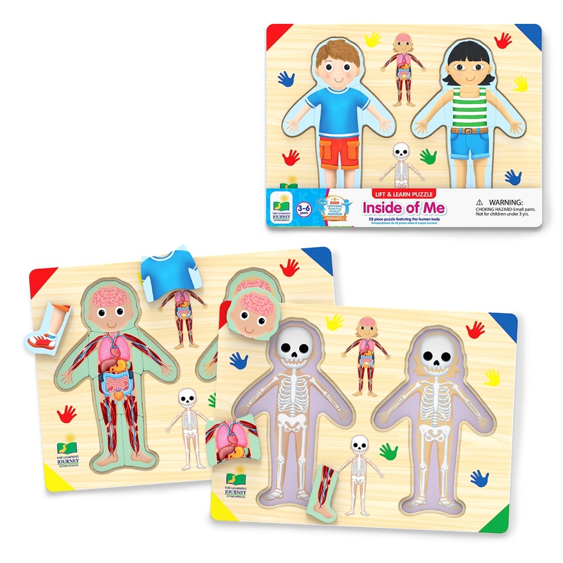 The Learning Journey: Lift & Learn Inside Of Me  Human Body Layered 28 Piece Jigsaw Puzzles- Montessori School - Learning Educational Toy For Baby - Kids Ages 3 And Up Non-Toxic & Bpa Free