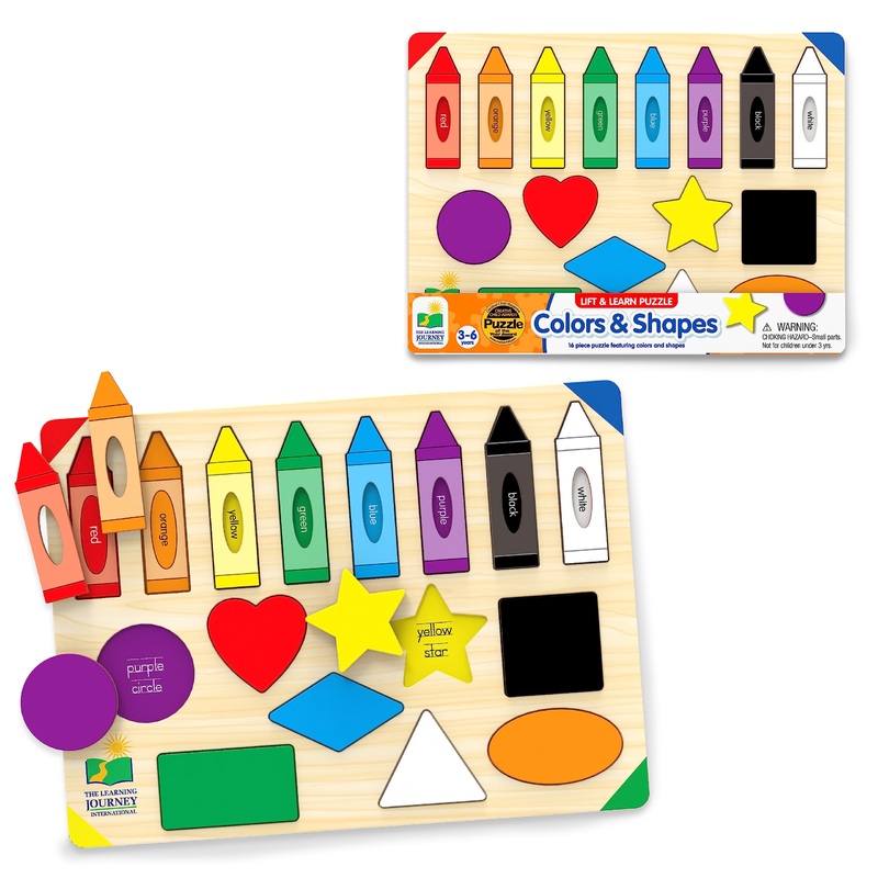 The Learning Journey: Lift & Learn Puzzle Colors & Shapes  Preschool Toys & Activities For Children Ages 3 And Up  Award Winning Educational Toy