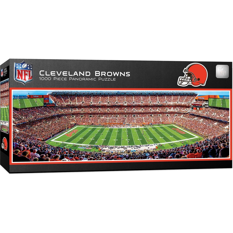 Masterpieces 1000 Piece Sports Jigsaw Puzzle - Nfl Cleveland Browns Center View Panoramic - 13'X39'