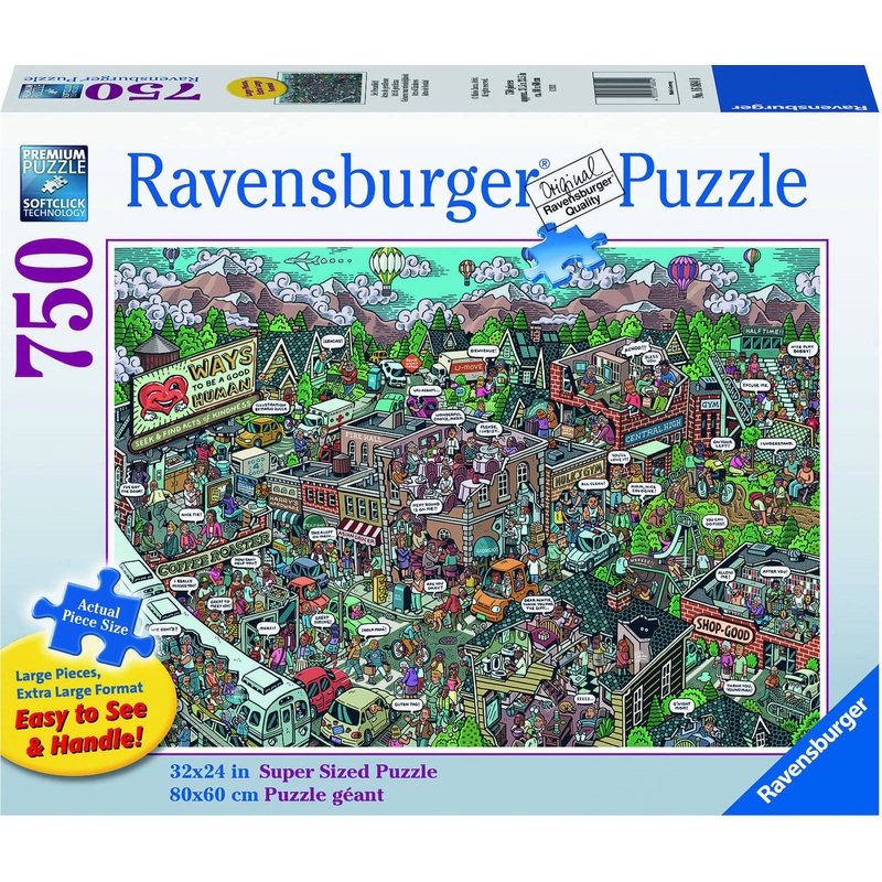 Ravensburger Acts Of Kindness Jigsaw Puzzle | 750 Large Format Pieces | Unique Softclick Technology | Vibrant, Glare-Free Imagery | Great Gift For Kids And Adults