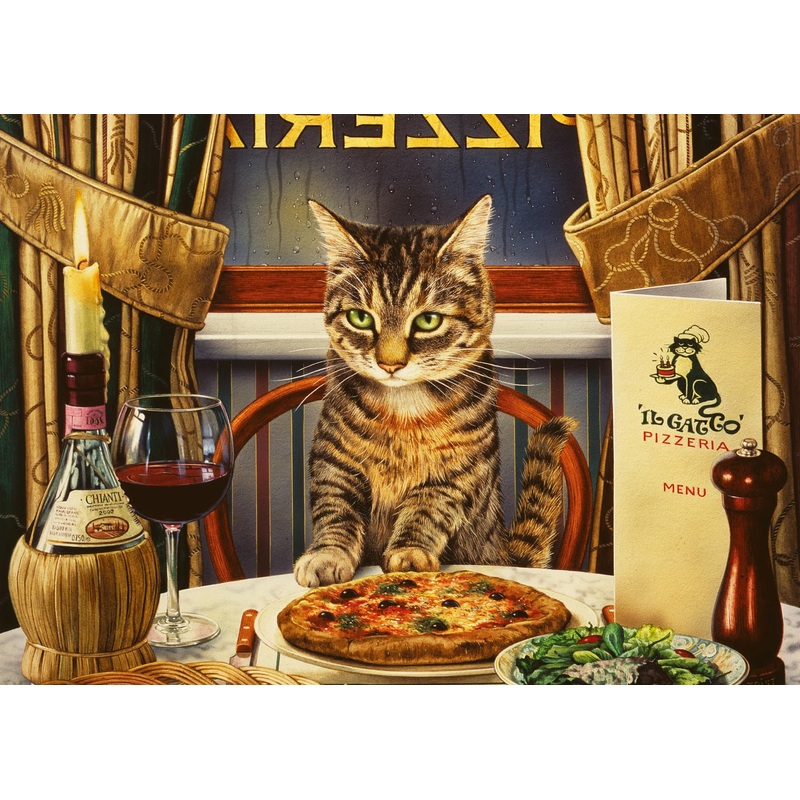 Ravensburger Dinner For One 300 Piece Large Format Jigsaw Puzzle - Fun & Engaging Toy For Adults | Unique Piece Design | Fsc Certified Materials Option