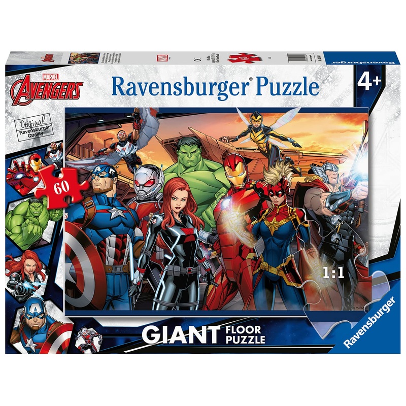Ravensburger Marvel Avengers 60 Piece Giant Floor Jigsaw Puzzle For Kids Age 4 Years