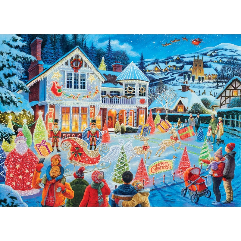 Ravensburger The Christmas House 1000 Piece Holiday Jigsaw Puzzle For Adults - 12000135 - Handcrafted Tooling, Made In Germany, Every Piece Fits Together Perfectly