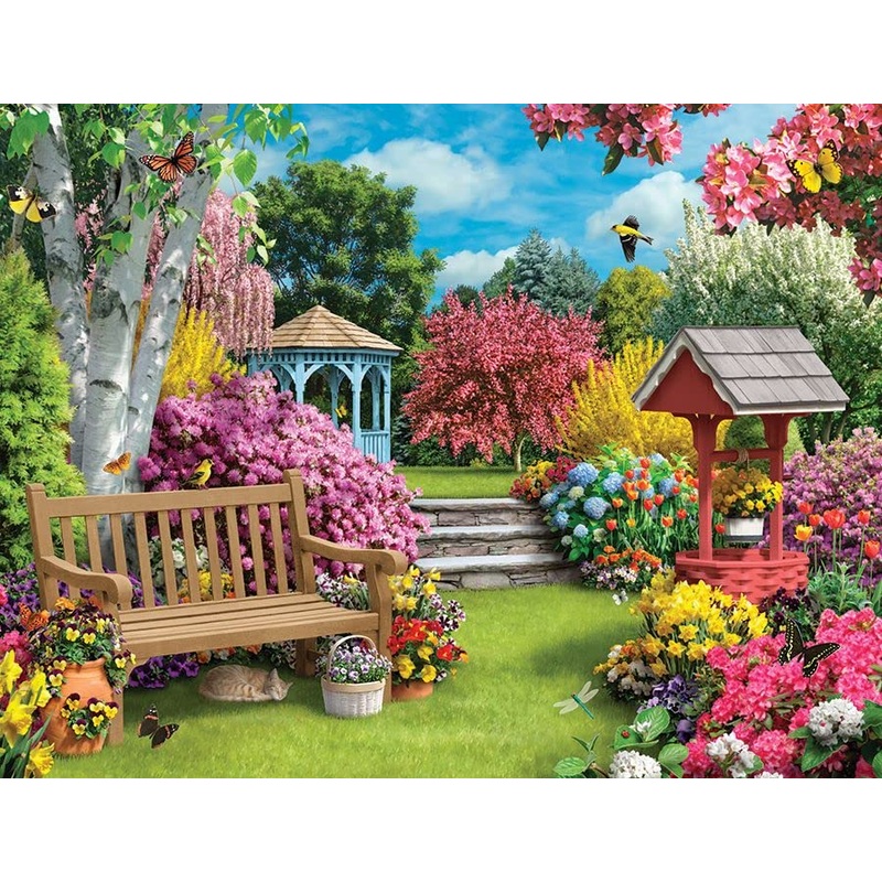 Springbok Beautiful Blossoms 500 Piece Jigsaw Puzzle For Adults Features A Dreamy Garden Scene In Spring With Blooms Of Every Color