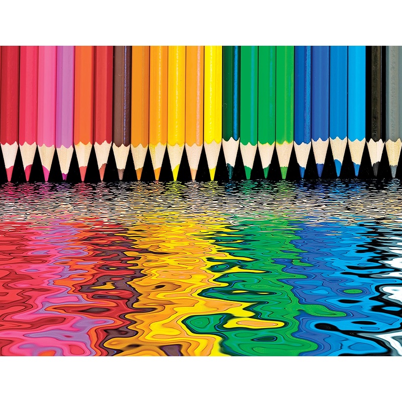 Springbok Pencil Pushers 500 Piece Jigsaw Puzzle For Adults And Kids Features A Rainbow Of Colored Pencils - Made In The Usa With Interlocking Pieces That Snap Perfectly In Place.