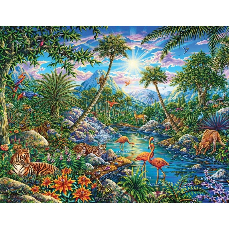 Springbok'S 100 Piece Children'S Jigsaw Puzzle Discovery Island - Made In Usa
