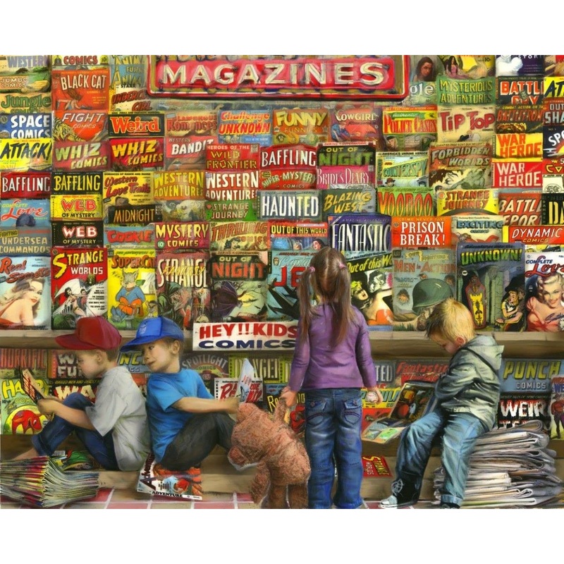 Springbok'S 1000 Piece Jigsaw Puzzle Comic Book Heaven - Made In Usa