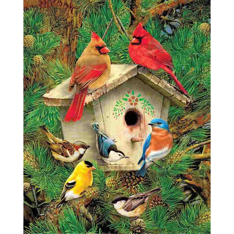 Springbok'S 1000 Piece Jigsaw Puzzle Feathered Retreat - Made In Usa