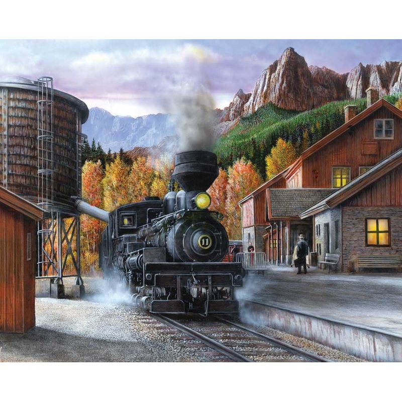 Springbok'S 1000 Piece Jigsaw Puzzle Mountain Express - Made In Usa