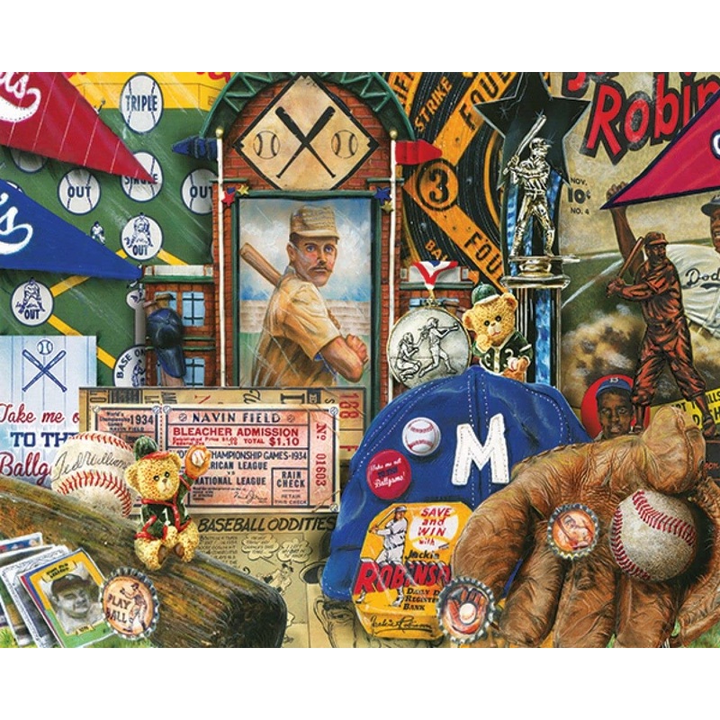Springbok'S 1000 Piece Jigsaw Puzzle Vintage Baseball - Made In Usa