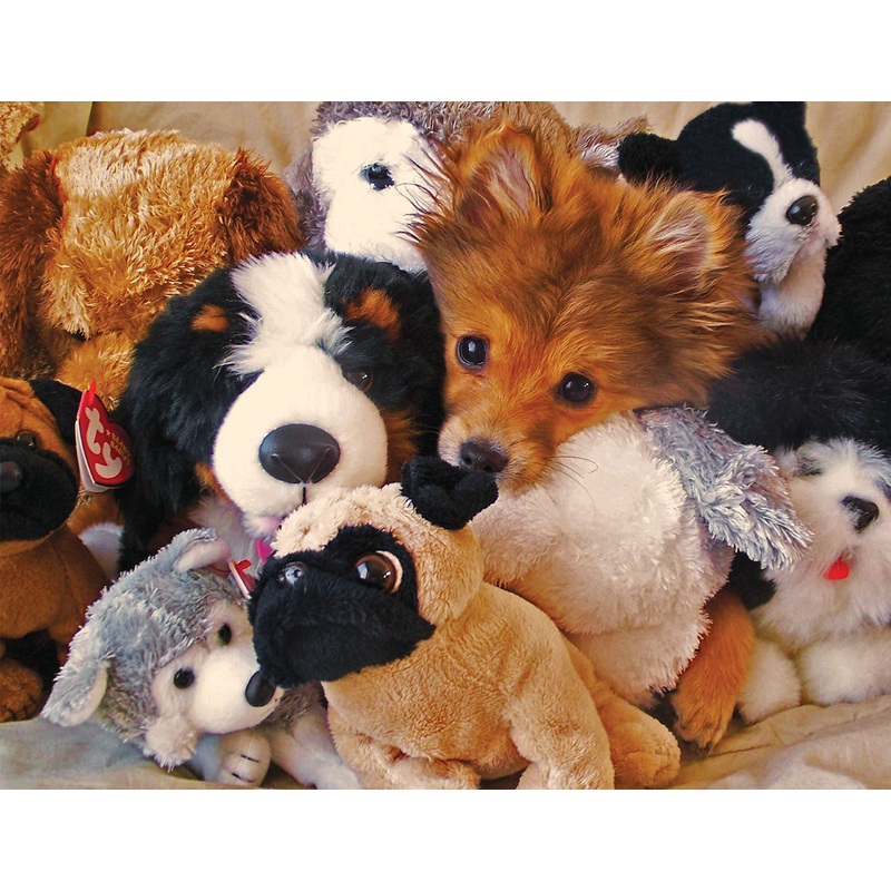 Springbok'S 400 Piece Family Jigsaw Puzzle Playtime Puppies - Made In Usa