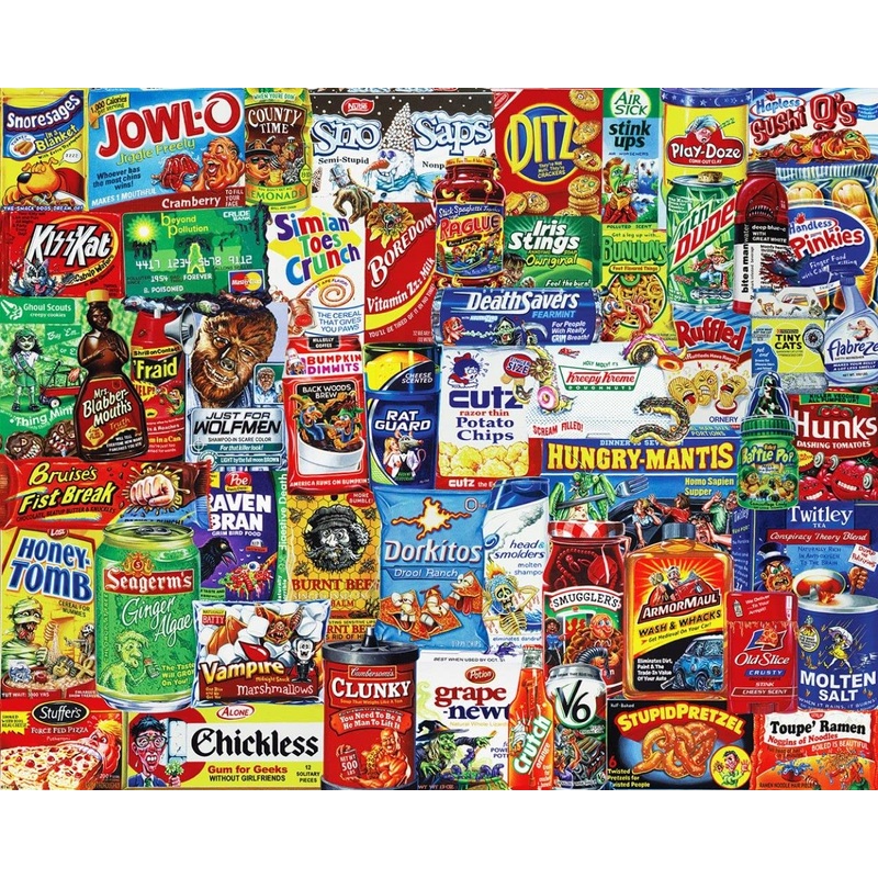 Springbok'S 500 Piece Jigsaw Puzzle Looney Labels - Made In Usa
