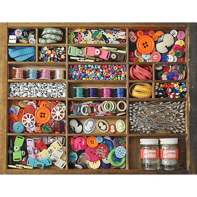 Springbok'S 500 Piece Jigsaw Puzzle The Sewing Box, Multi