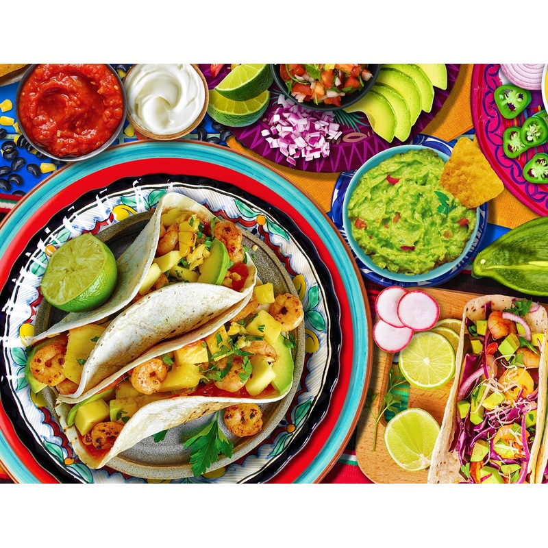 Springbok Taco Table 1000 Piece Jigsaw Puzzle For Adults - Cinco De Mayo Taco Party Theme Great For Game Nights - Finished Size Of 30' X 24'