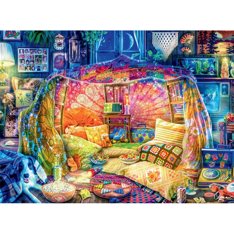 Buffalo Games - Aimee Stewart - Blanket Fort 1979-1000 Piece Jigsaw Puzzle For Adults -Challenging Puzzle Perfect For Game Nights - Finished Size Is 26.75 X 19.75