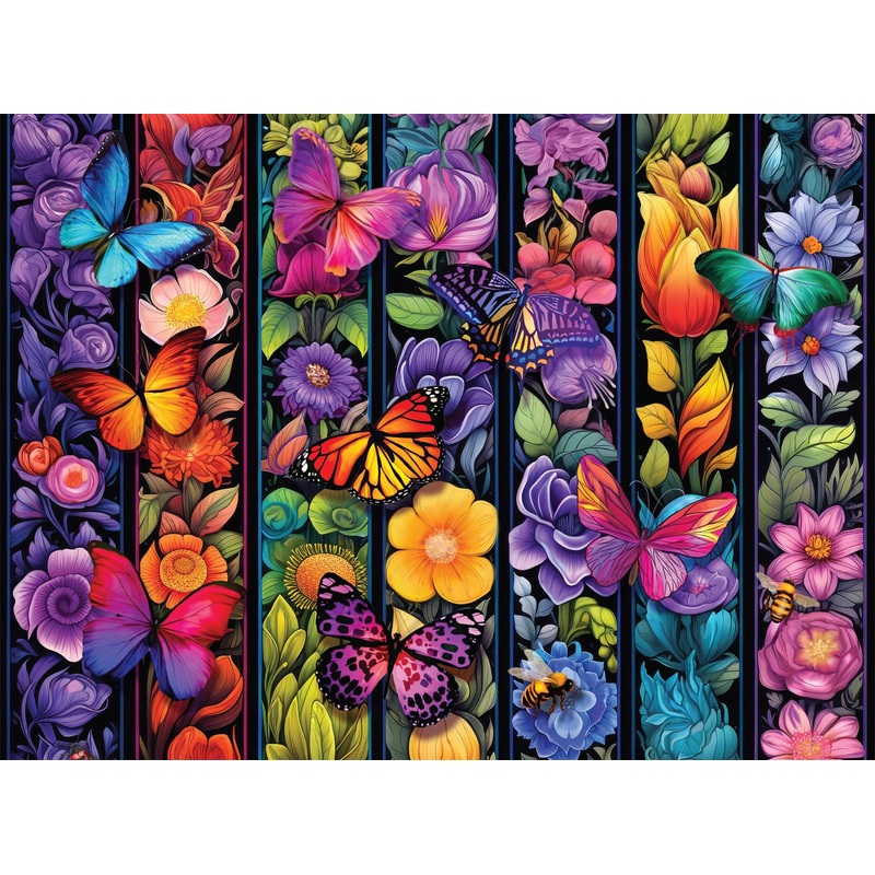 Buffalo Games - Bigelow Illustrations - Flowers And Flyers - 1000 Piece Jigsaw Puzzle For Adults -Challenging Puzzle Perfect For Game Nights - Finished Size Is 26.75 X 19.75