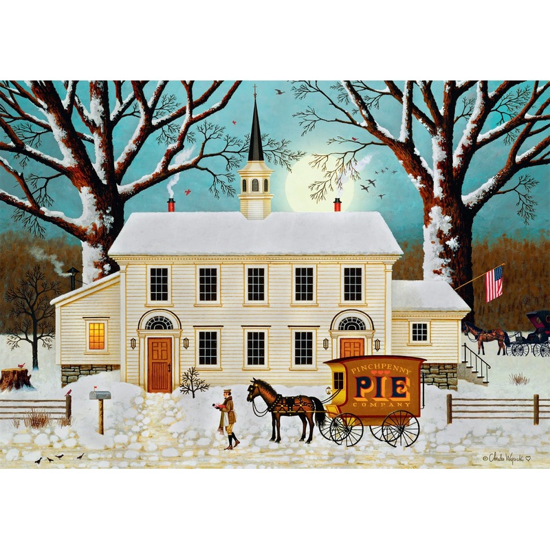 Buffalo Games - Charles Wysocki - A Pie For The Parson - 300 Piece Jigsaw Puzzle For Adults -Challenging Puzzle Perfect For Game Nights - Finished Size Is 21.25 X 15.00