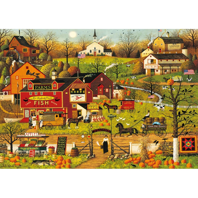 Buffalo Games - Charles Wysocki - Blackbirds Roost At Mill Creek - 500 Piece Jigsaw Puzzle For Adults -Challenging Puzzle Perfect For Game Nights - Finished Size Is 21.25 X 15.00