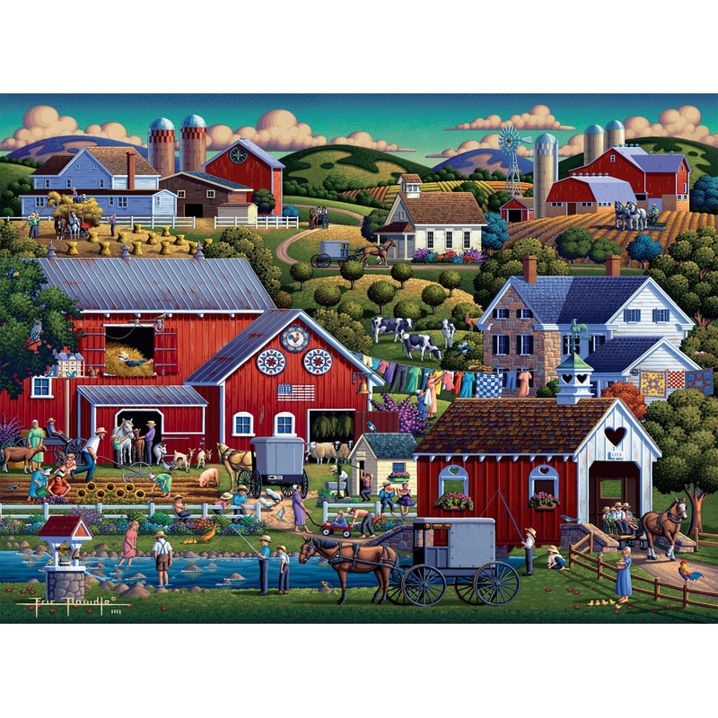 Buffalo Games - Dowdle - Amish Country - 1000 Piece Jigsaw Puzzle For Adults -Challenging Puzzle Perfect For Game Nights - Finished Size Is 26.75 X 19.75