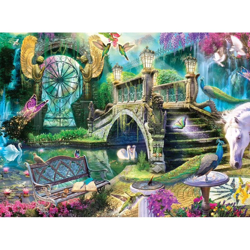 Buffalo Games - Enchanted Garden - 1000 Piece Jigsaw Puzzle For Adults Challenging Puzzle Perfect For Game Nights - 1000 Piece Finished Size Is 26.75 X 19.75
