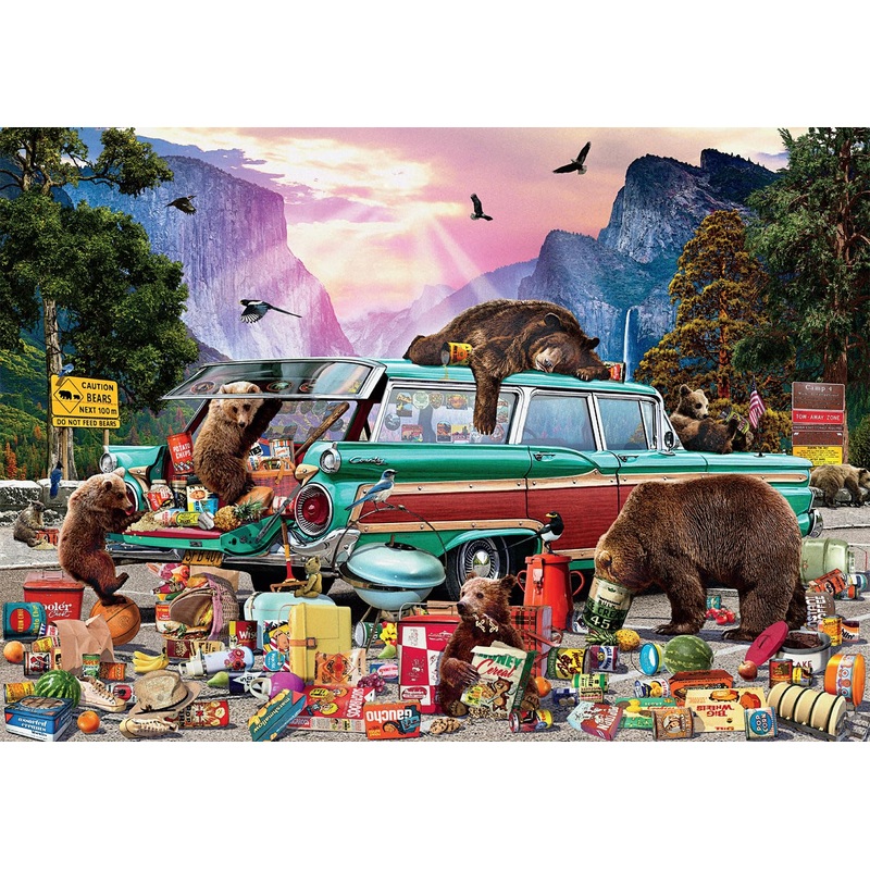 Buffalo Games - Garry Walton - Yosemite Picnic - 300 Piece Jigsaw Puzzle For Adults Challenging Puzzle Perfect For Game Nights - Finished Puzzle Size Is 21.25 X 15.00