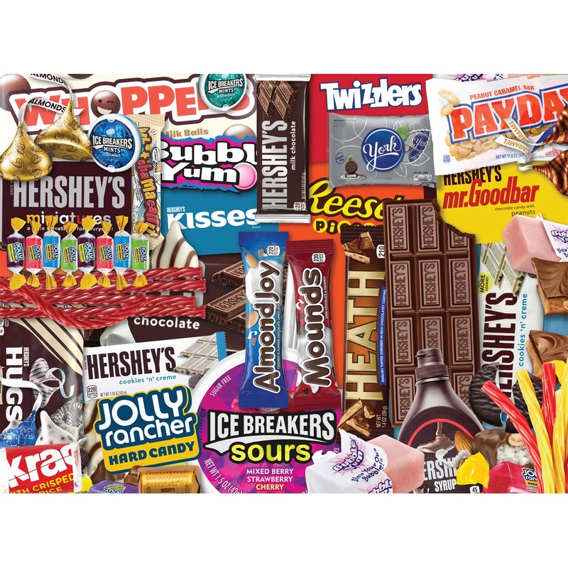 Buffalo Games - Hershey - Hershey'S Sweet Collage - 1000 Piece Jigsaw Puzzle For Adults -Challenging Puzzle Perfect For Game Nights - Finished Size Is 26.75 X 19.75