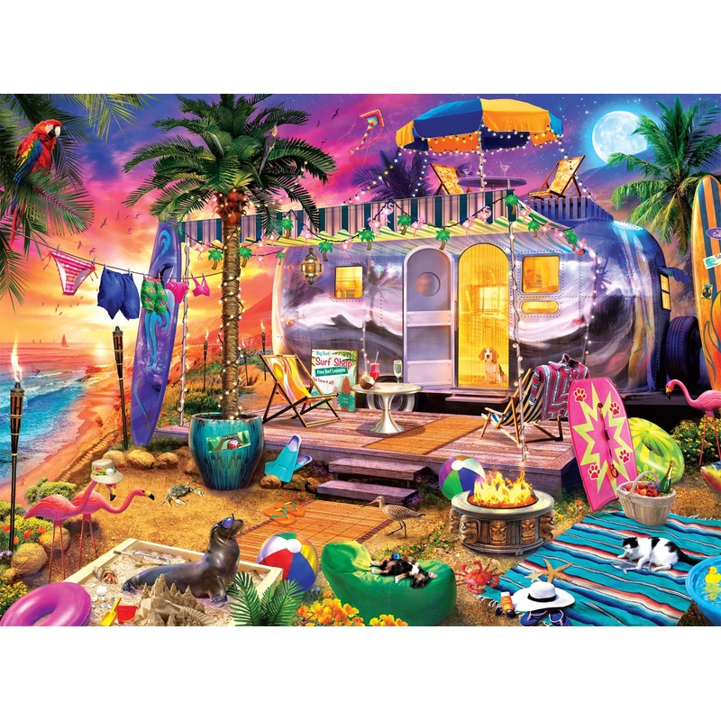 Buffalo Games - Jeff Haynie - Beach Holiday - 1000 Piece Jigsaw Puzzle For Adults -Challenging Puzzle Perfect For Game Nights - Finished Size Is 26.75 X 19.75