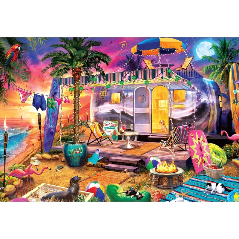 Buffalo Games - Jeff Haynie - Beach Holiday - 2000 Piece Jigsaw Puzzle For Adults Challenging Puzzle Perfect For Game Nights - Finished Size Is 38.50 X 26.50