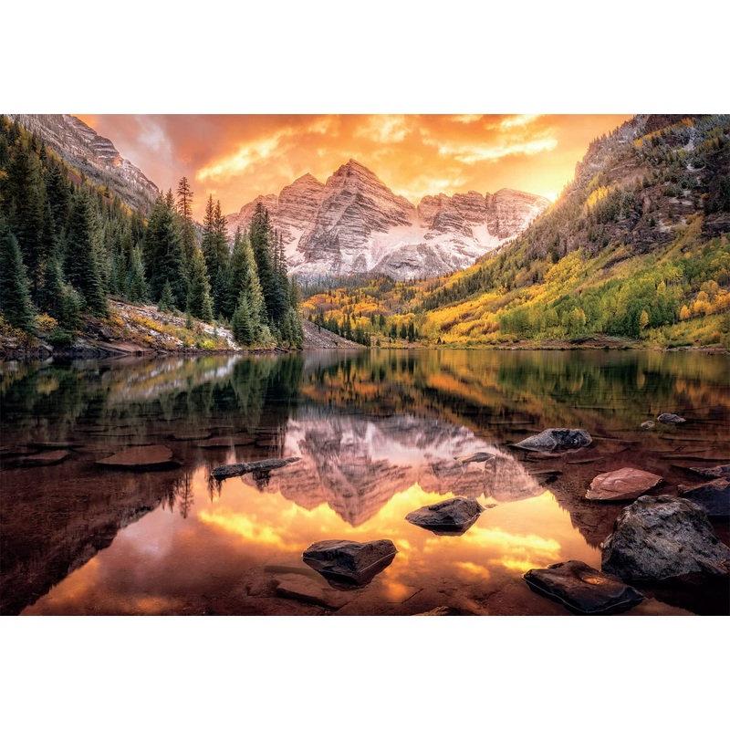 Buffalo Games - Joshua Snow - Maroon Lake Reflections - 2000 Piece Jigsaw Puzzle For Adults Challenging Puzzle Perfect For Game Nights - Finished Size Is 38.50 X 26.50