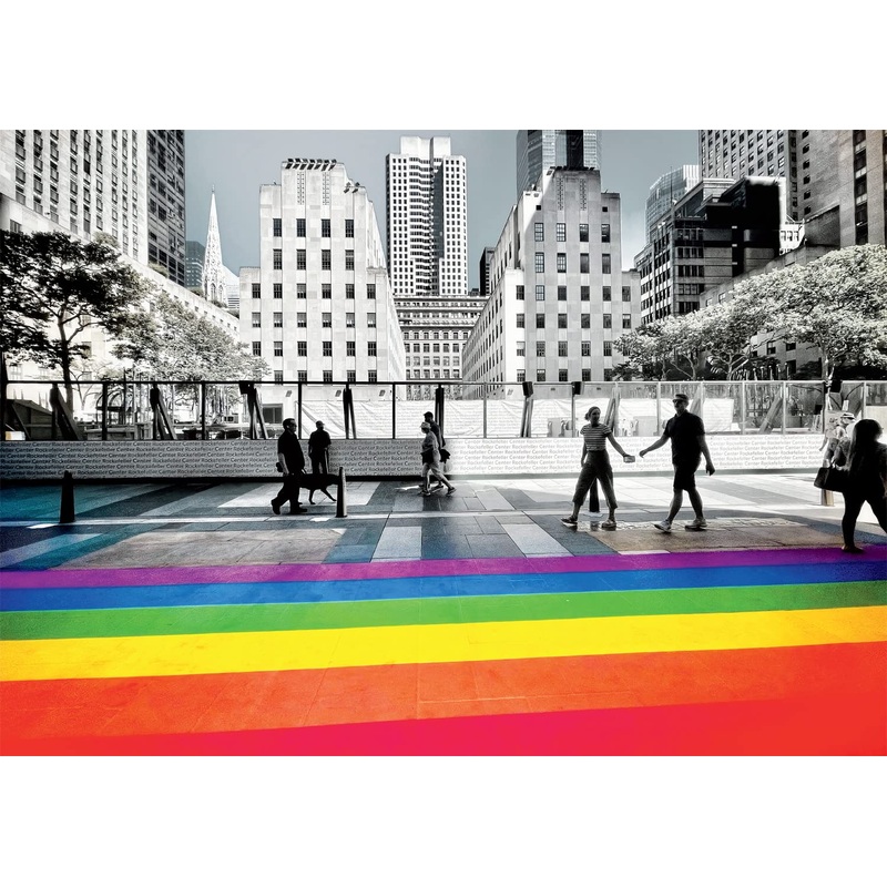 Buffalo Games - Mick Mick Nyc - Nyc Rainbow - 300 Piece Jigsaw Puzzle For Adults Challenging Puzzle Perfect For Game Nights - Finished Size Is 21.25 X 15.00