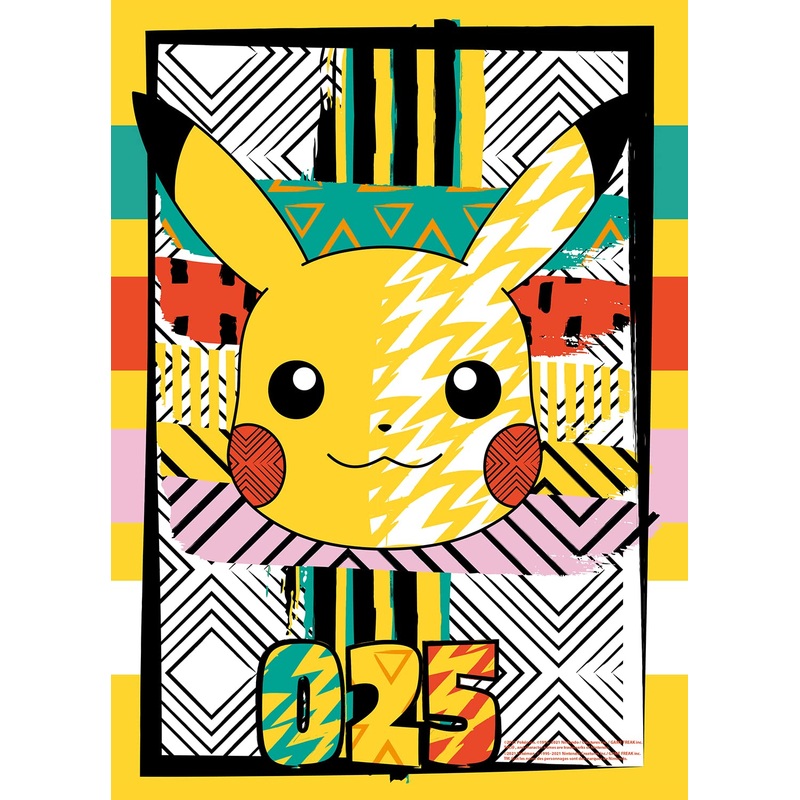 Buffalo Games - Pokemon -No. 25 Summer Pattern - 100 Piece Jigsaw Puzzle For Families -Challenging Puzzle Perfect For Game Nights - Finished Size Is 15.00 X 11.00