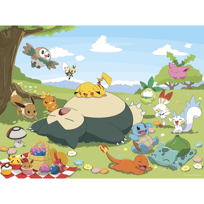 Buffalo Games - Pokemon - Picnic - 400 Piece Jigsaw Puzzle For Families Challenging Puzzle Perfect For Game Nights - Finished Size Is 21.25 X 15.00
