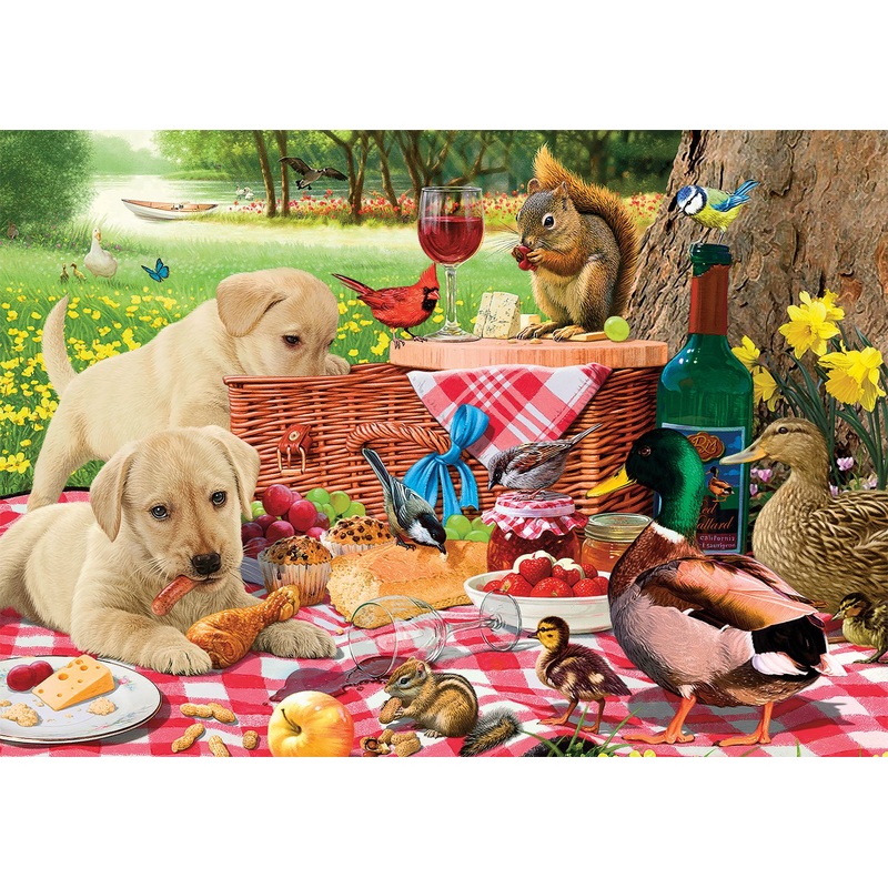 Buffalo Games - Steve Read - Picnic Raiders - 300 Piece Jigsaw Puzzle For Adults -Challenging Puzzle Perfect For Game Nights - Finished Size Is 21.25 X 15.00