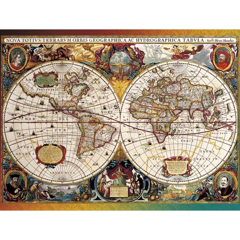 Buffalo Games - World Map, Circa 1630-750 Piece Jigsaw Puzzle For Adults -Challenging Puzzle Perfect For Game Nights - Finished Size Is 24.00 X 18.00