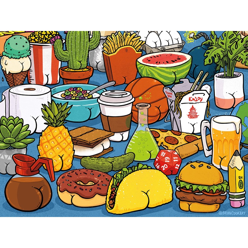 Ceaco - Brian Cook - Butts On Things - 500 Piece Jigsaw Puzzle