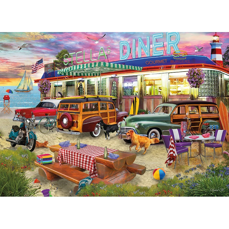 Ceaco - David Maclean - Beach Diner - 1000 Piece Jigsaw Puzzle