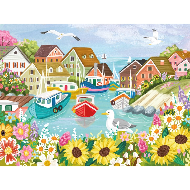 Ceaco - Olivia Gibbs - Sea Town Harbor - 300 Piece Jigsaw Puzzle