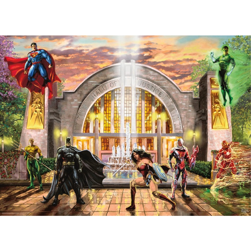 Ceaco - Thomas Kinkade - Dc Comics - Hall Of Justice - 1000 Piece Jigsaw Puzzle