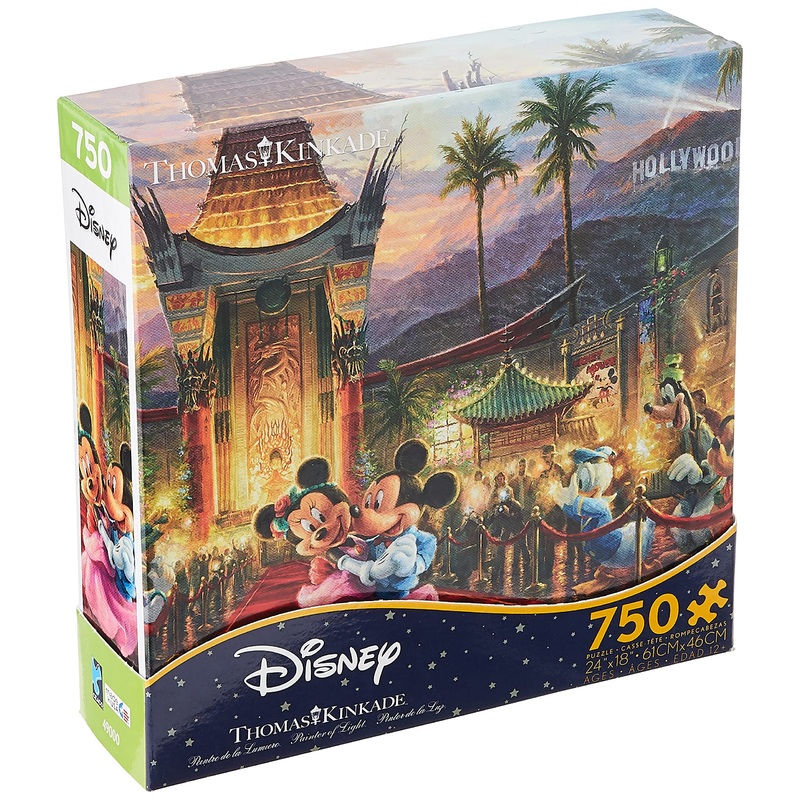 Ceaco - Thomas Kinkade - Disney Dreams Collection - Mickey And Minnie Hollywood - 750 Piece Jigsaw Puzzle